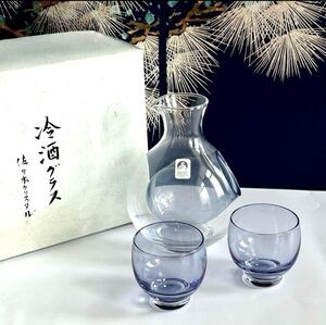 Japanese Glass Sake Set Sasaki Crystal